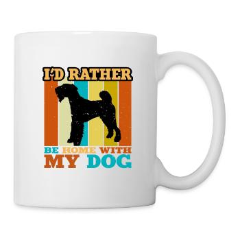 Lakeland Terrier Dog Lover Silhouette Retro Sunset - Mug blanc - blanc - Droite
