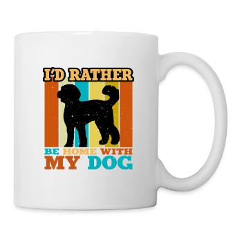 Labradoodle Dog Lover Silhouette Vintage Sunset - Mug - white - Right