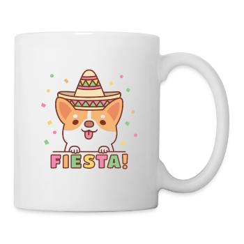 Cute Corgi Enjoying Cino De Mayo Fiesta - Mug - white - Right