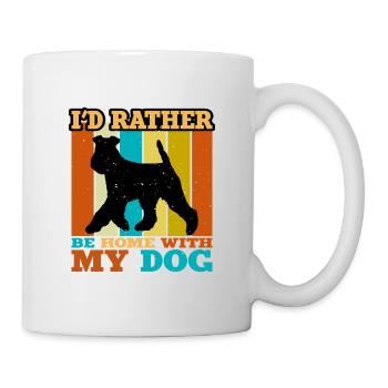 Welsh Terrier Dog Lover Silhouette Vintage Sunset - Mug blanc - blanc - Droite