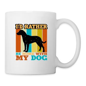 Uruguayan Cimarron Dog Silhouette Retro Sunset - Mug - white - Right