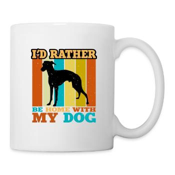 Rampur Greyhound Dog Lover Silhouette Retro Sunset - Mug - white - Right
