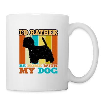 Westie Dog Lover Silhouette Vintage Sunset - Mug blanc - blanc - Droite