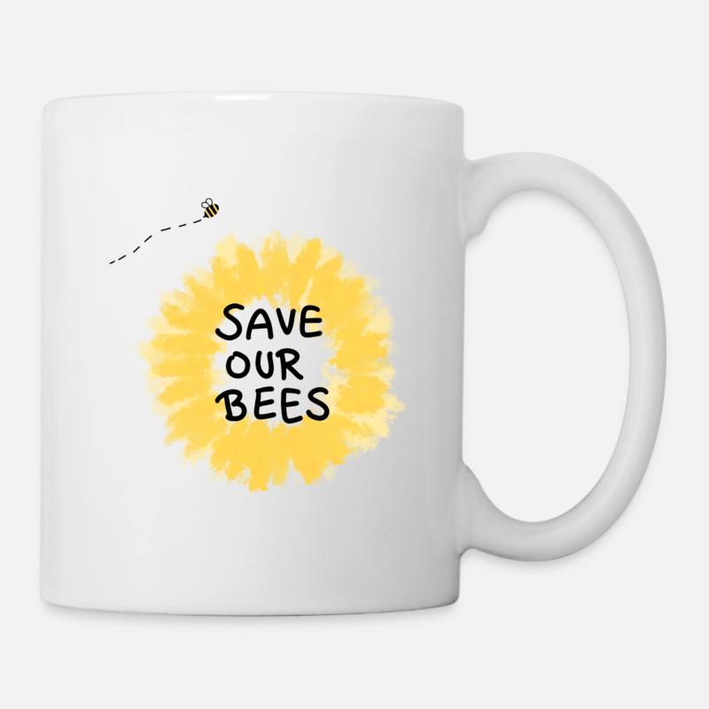 Sauvez la fleur d’abeille - Mug blanc - blanc