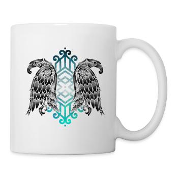 Hugin und Munin Nordic Viking Raven - Tasse - Weiß - Rechts