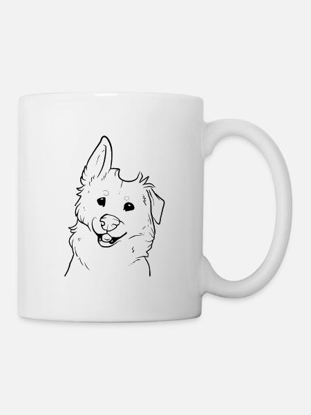 Chien amusant et drôle - Mug blanc - blanc