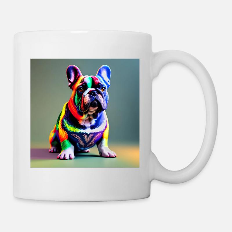 French Bulldog abstract - Mug - white