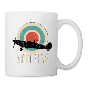 Retro Spitfire WW2 - Royal Air Force - Tasse - Weiß - Rechts