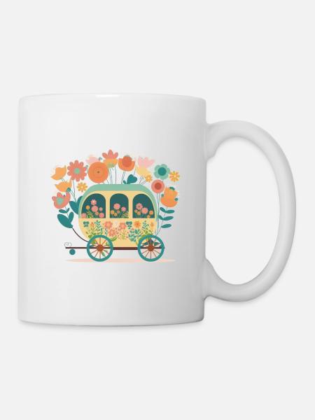Die Märchen Kutsche 2 - Tasse - Weiß