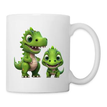 Dinosaur Baby Tyrannosaurus Two Dino T-Rex - Mug - white - Right