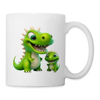Dinosaurier Baby Tyrannosaurus zwei Dino T-Rex - Tasse - Weiß - Rechts