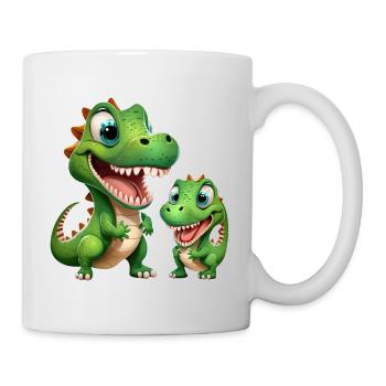 Dinosaurier Baby Tyrannosaurus zwei Dino T-Rex - Tasse - Weiß - Rechts