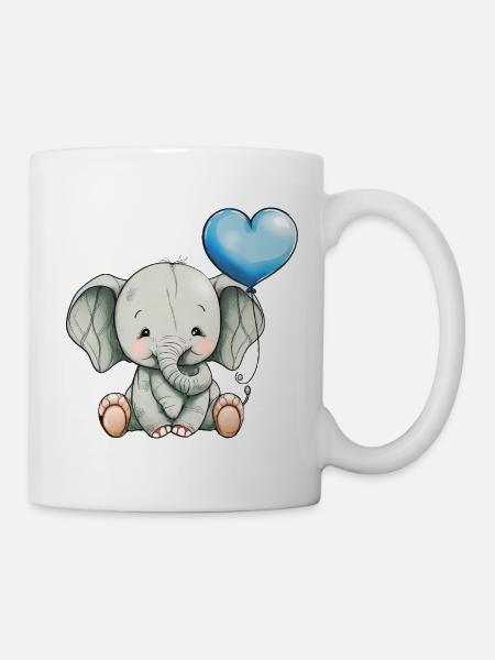 Niedlicher Elefant - Tasse - Weiß