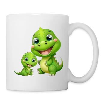 Dinosaurier Baby Tyrannosaurus zwei Dino T-Rex - Tasse - Weiß - Rechts