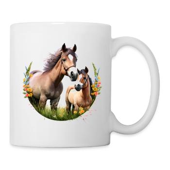 Pferdeshirt Pferd Reiten Reitverein Sattel Pferde - Tasse - Weiß - Rechts