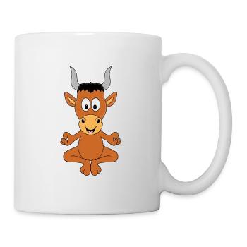 YOGA - PILATES - TIER - STIER - RIND - KUH - Tasse - Weiß - Rechts