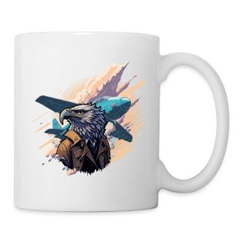 Pilote d’avion Adler Weisskopf 5000 - KI -DIGITAL - Mug blanc - blanc - Droite