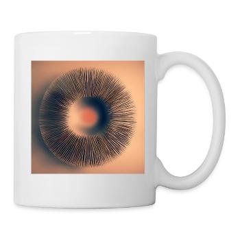 Abstrakte Form, Iris, Struktur, rund, - Tasse - Weiß - Rechts