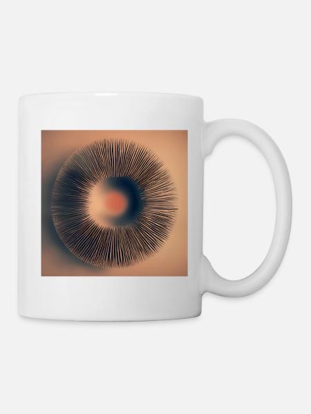 Forme abstraite, iris, structure, ronde, - Mug blanc - blanc