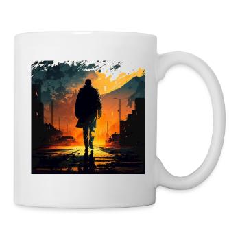 Urban Sunset Wanderer - Tasse - Weiß - Rechts