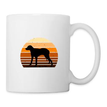 Chien Francais Blanc Et Orange Dog Silhouette - Mug - white - Right