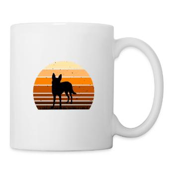 Carolina Dog Lover Silhouette Vintage Sunset - Mug blanc - blanc - Droite