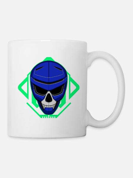 Totenkopf Roboter - Tasse - Weiß
