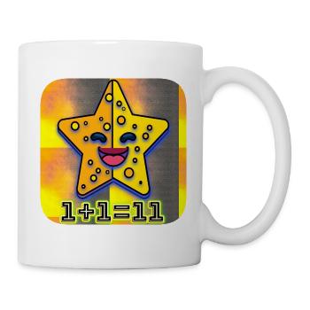 1+1=11 | Stern - Tasse - Weiß - Rechts