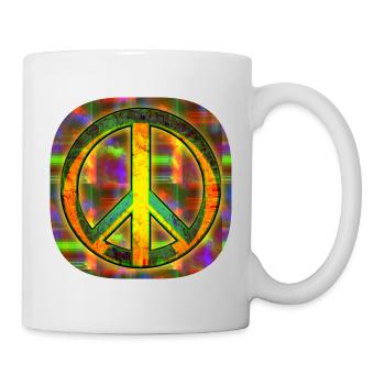 Peace [Zeichen] - Tasse - Weiß - Rechts