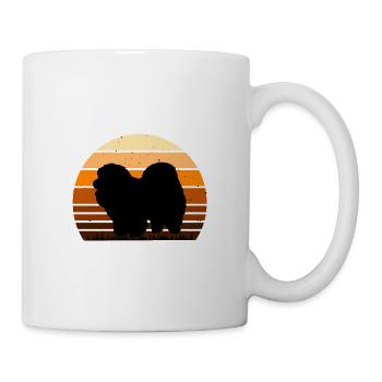 Chow Chow Dog Lover Silhouette Vintage Sunset - Mug - white - Right