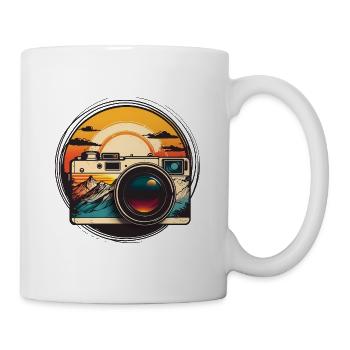 Retro Camera Sunset - Mug - white - Right