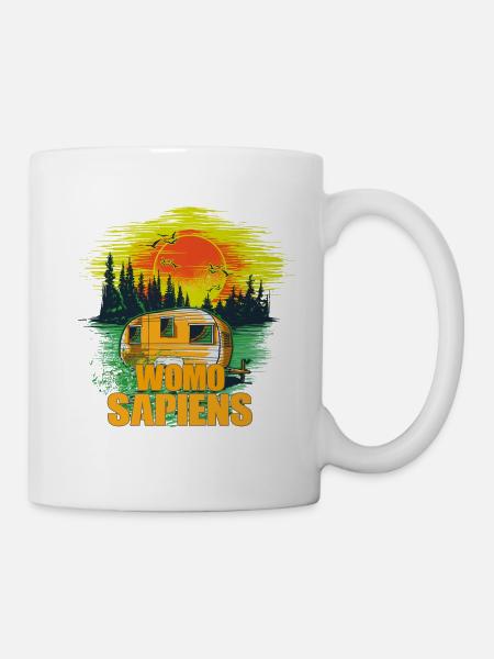 WOMO SAPIENS T-Shirt - Tasse - Weiß
