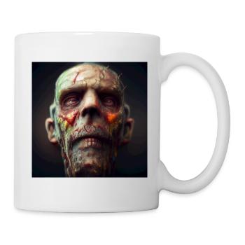 Vieux zombie - Mug blanc - blanc - Droite