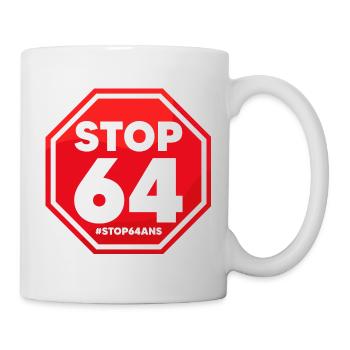 Stop 64 ans! 64 ans c'est non! Retraites 49.3 - Mug - white - Right