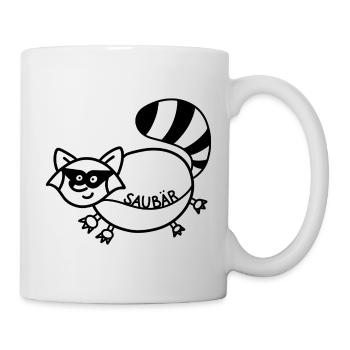 Anti-Zoo Saubär - Tasse - Weiß - Rechts