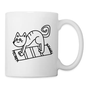 Anti-Zoo Feliner Teppich - Tasse - Weiß - Rechts