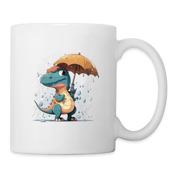 Regen Dino - Tasse - Weiß - Rechts