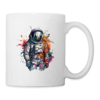 Astronaut im Holi Festival Stil - Tasse - Weiß - Rechts