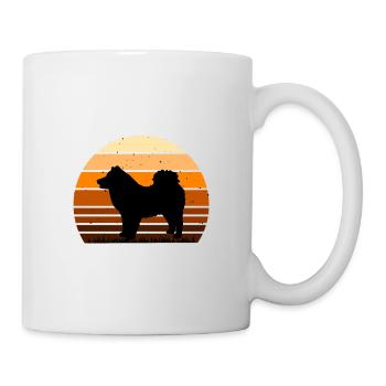 Eurasier Dog Lover Silhouette Vintage Sunset - Mug - white - Right