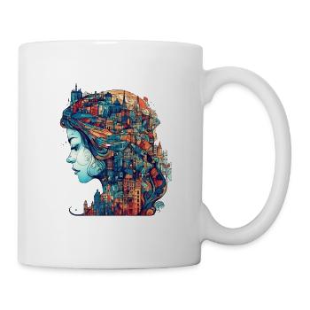 Surrealist artwork watercolor - Mug - white - Right