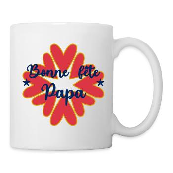 BONNE FÊTE PAPA. PAPA. FÊTE DES PÈRES. BONNE FÊTE - Mug blanc - blanc - Droite