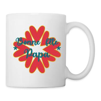 PAPA. FÊTE DES PÈRES. BONNE FÊTE PAPA. BONNE FÊTE - Mug blanc - blanc - Droite