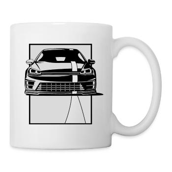 Ligne transparente noire automatique - Mug blanc - blanc - Droite