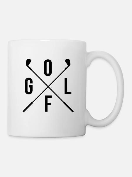 Golf Golfen T-shirt Golfer - Tasse - Weiß