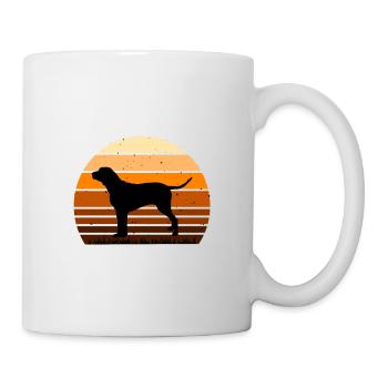 Grand Anglo Français Tricolore Hundesilhouette - Tasse - Weiß - Rechts