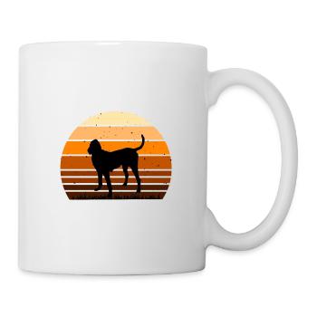 Gascon Saintongeois Dog Silhouette Retro Sunset - Mug blanc - blanc - Droite