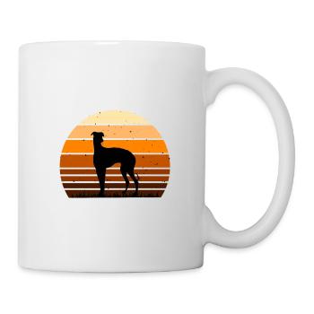 Galgo Espanol Dog Lover Silhouette Vintage Sunset - Mug - white - Right