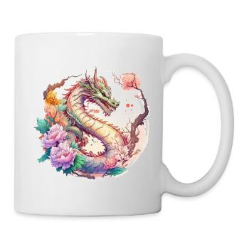 Japanischer Drache - Tasse - Weiß - Rechts