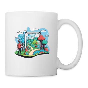 Augmented-Reality-Erkundung - Tasse - Weiß - Rechts