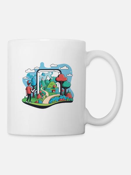 Augmented-Reality-Erkundung - Tasse - Weiß